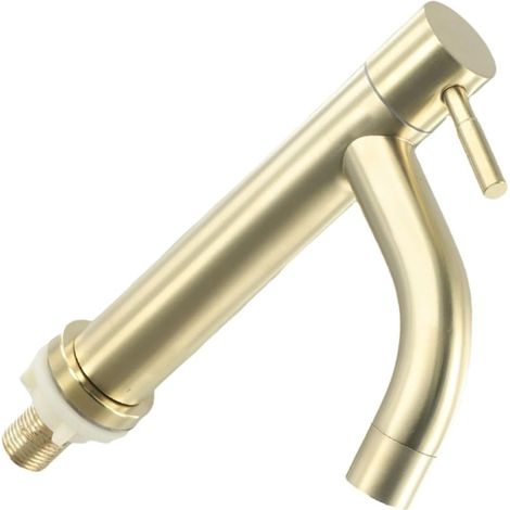 Mitigeur de lavabo, inox 304, doré, monotrou, pour toilettes (1/5)