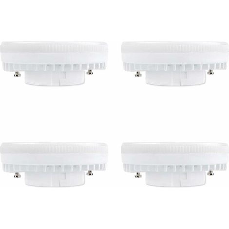 Ampoule GX53 LED 9W, Blanc Froid 6000K, 120°, Équivalent Lampe CFL GX53 15W-18W, 900LM, Non-dimmable, Spot LED Encastrable pour Meuble Cuisine/Plafond/Armoire, lot de 4 (1/4)