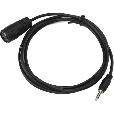 Câble adaptateur audio DIN 5 broches vers 3,5 mm, noyau en cuivre pur professionnel, câble adaptateur audio DIN 5 broches femelle vers 3,5 mm mâle, 1,5 mètre. (1/5)