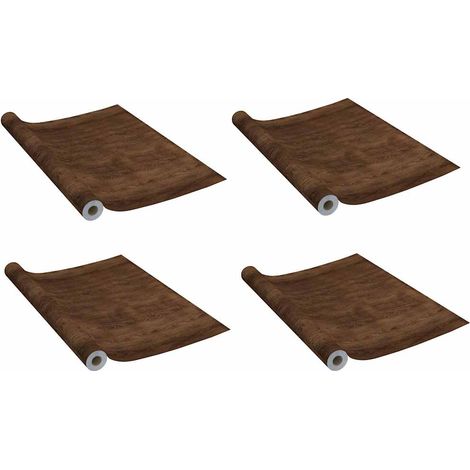 vidaXL Pellicole Autoadesive per Porte 4 pz Rovere Scuro 210x90