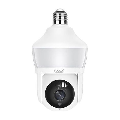 Xo camara de seguridad wifi 3mpx - deteccion de movimiento 0-12m - vision nocturna - intercomunicador bidireccional - grabacion en bucle - rotacion 355º - soporta microsd 128gb - color blanco