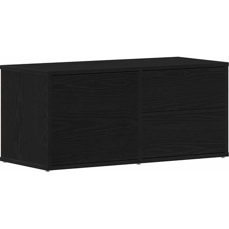 Maison Exclusive - Meuble TV Chêne noir 80 x 34 x 36 cm Bois d'ingénierie