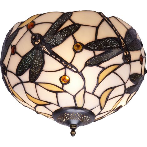 Plafonnier Tiffany moyen diamètre 30cm Série Pedrera