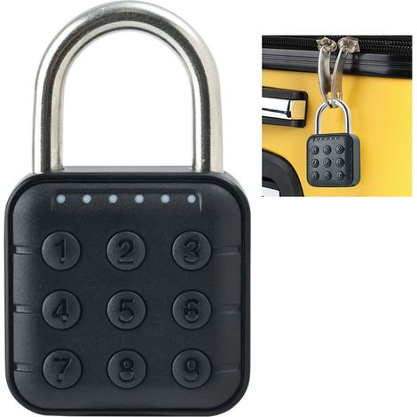 Elektronisches Vorhängeschloss mit 6-stelliger Zahlenkombination, wasserdicht nach IP67, für Gepäckschließfach oder Schrank (1/5)