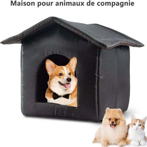 Maison d'extérieur pour chats résistante aux intempéries, Toile Oxford Maison d'intérieur pour chiens,Tente pour chats pliable et résistante aux intempéries, abri pour Chats errants en (1/4)