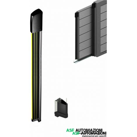 Costa bordo sensibile da 4 mt - H 70 mm - Giallo/Nero - Modello BS01-C40NG VDS per cancello anta scorrevole - Automazione Automatismi