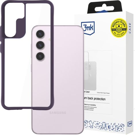 Coque 3mk Satin Armor + Violette pour Samsung Galaxy S24