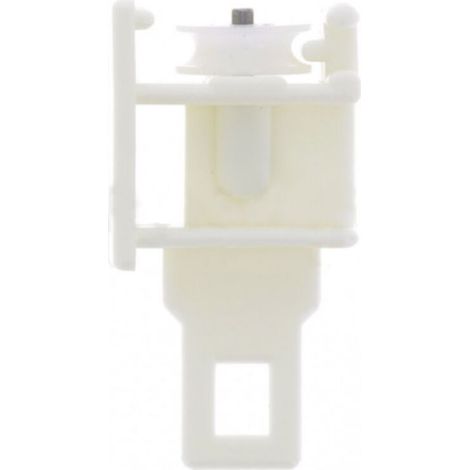 Poulie de renvoi opposé pour tringle 24 x 16mm en polyamide ivoire Accessoire Suspendeur Fenêtre Store Baie vitrée Ouverture Fermeture (1/2)