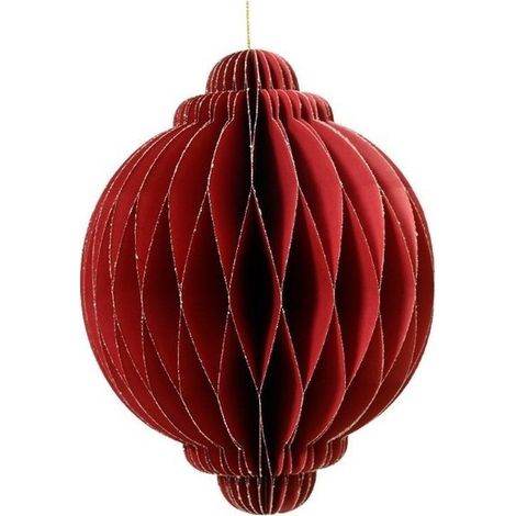 Adorno navideño rojo en forma de cipolla 15 × 20 cm