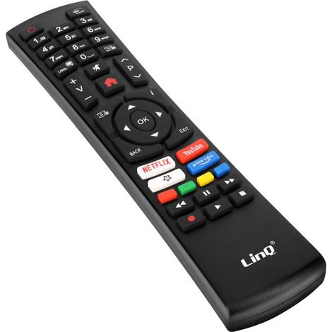 Télécommande TV - LINQ - Telefunken - Universelle - Portée 8m - Accès rapide Netflix/YouTube/Prime Video (1/5)