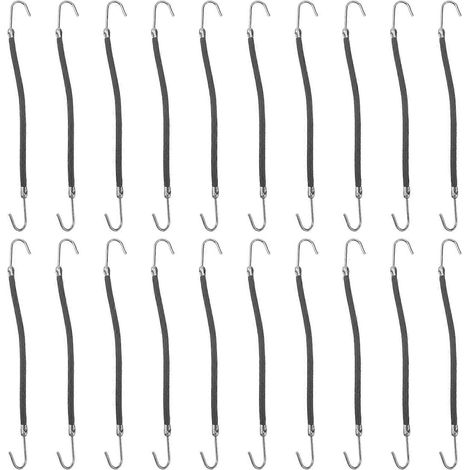 FRCOLOR Lot de 20 crochets pour queue de cheval, serre-tête, pinces à cheveux, élastiques pour coiffure, tresses (noir)