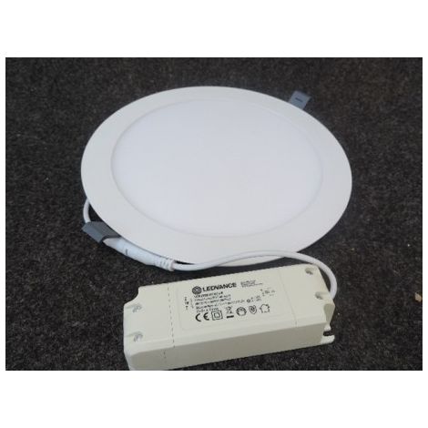 Encastré downlight ultraplat rond LED 22W 3000K 1850lm Ø 225x23mm alim 230V IP20 OSRAM LEDVANCE 064003 (1/7)
