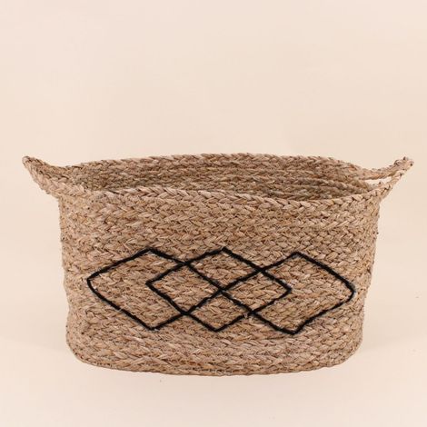 Panier rectangulaire en fibres naturelles 38x26cm