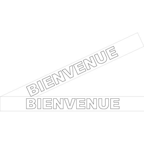 Lot 2 bandes 100mm x 1m - Bienvenue Blanc - 4641683 (1/2)