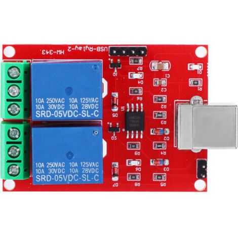 Commutateur de commande USB 5 V, module relais 2 canaux, commutateur de commande intelligent pour ordinateur PC, commutateur de commande USB (1/4)
