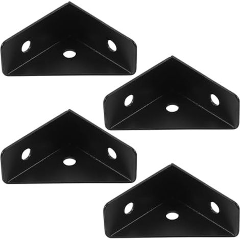 Lot de 4 Équerres D’angle Épaisses en Acier Laminé à Froid 90° pour Supports de Meubles, Résistance à L’usure et Durabilité, pour Chambre et Hôtel (1/5)