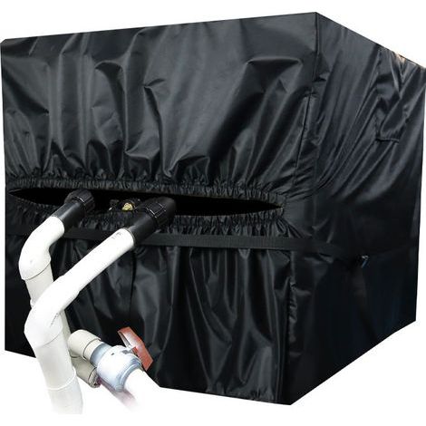 Pool heater cover, 420D Oxford fabric, dustproof and waterproof, for pool heat pump, 86.4 x 78.7 x 101.6 cm (1/5)