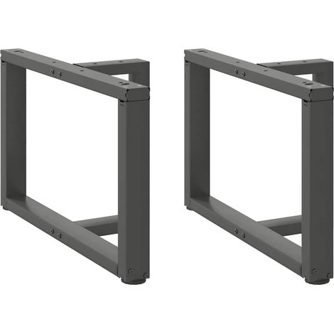 Couchtischbeine T-Form 2 Stk. Anthrazit 60x25x(42-43) cm Stahl
