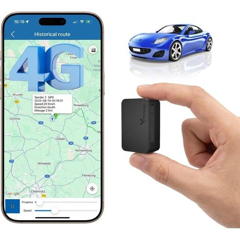 Mini traceur GPS 4G pour voiture avec carte SIM, suivi magnétique de véhicule, localisation en temps réel par application, protection antivol GPS pour voiture, enfants et personnes âgées (1/5)