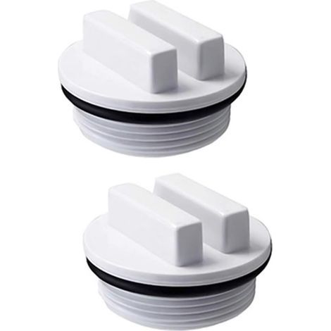 Sollbry Lot de 2 bouchons de piscine avec joints toriques filetés de 3,8 cm - Retour d'hivernage, filtre, drain, jet, entrée et sortie pour piscine et spa pour Hayward et pour Pentair SP1022C (1/5)