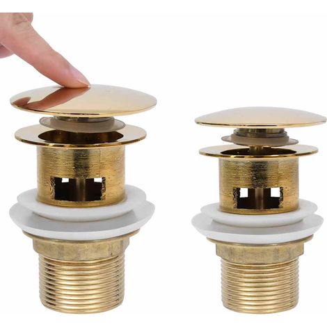 Drainschieber mit Überlauf Gold 6,4x6,4x9,1 cm
