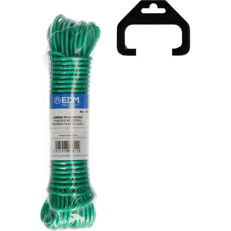 Stendibiancheria EDM in matassa di plastica rivestita in PVC 15 m Verde (1/2)