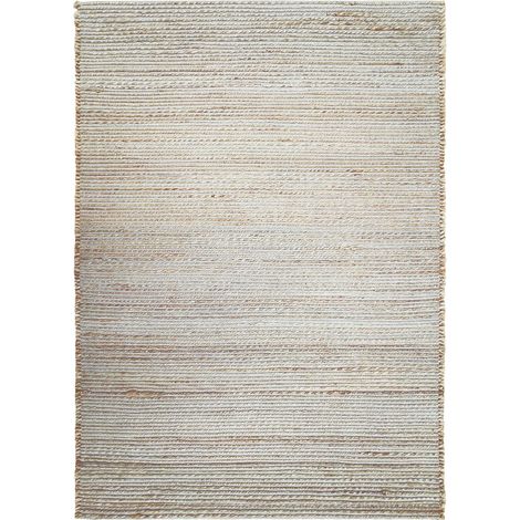 MARAGE - Tapis tissé et tressé en jute et coton naturel 120x170 (1/5)