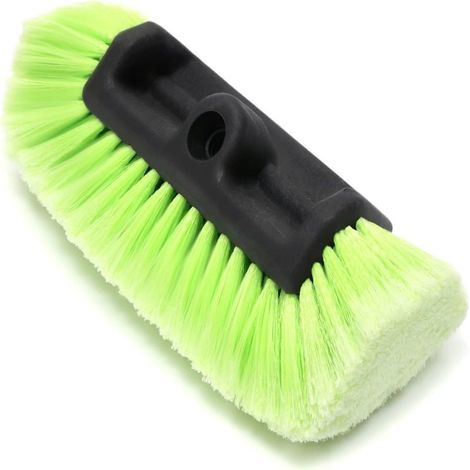 Brosse de lavage auto à poils souples pour camping-car, camion, bateau, caravane, usage intensif, triple couche verte (1/5)
