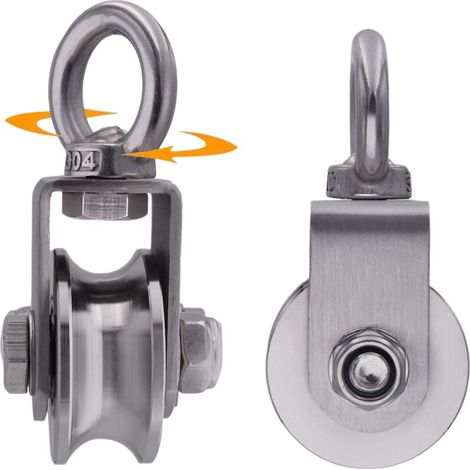 Poulie de poulie pour cordes en acier inoxydable 304, charge maximale 500kg (1/5)