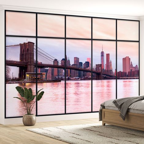 Papier peint panoramique Trompe l'oeil Verrière - New york - 130 cm x 82 cm (1/5)