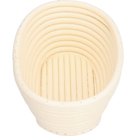 Waschbarer Brotgärkorb, innovative Form, Backform für Küche und Backstube, beige, oval, 21 x 14 x 8 cm (1/5)
