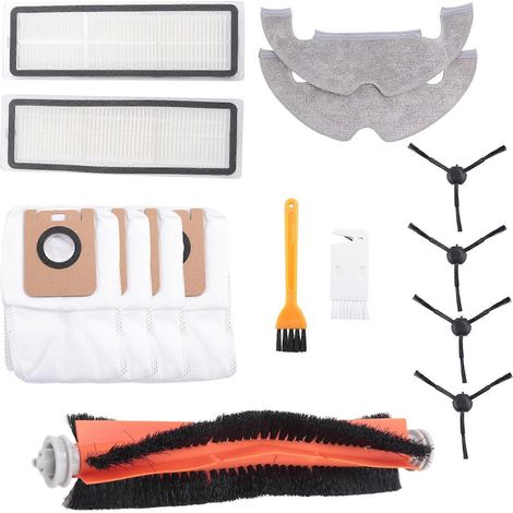Accessoires de rechange pour aspirateur Dream BOT Z10 Pro L10 Plus : brosse principale, filtre, brosse latérale, lingette de nettoyage et sac à poussière. (1/5)