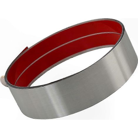 Plaque de protection en acier inoxydable pour porte, couvre-base adhésif à coller, protection de bas de porte résistante, finition argentée, pose facile sans perçage (1/5)