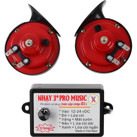 Clacson universale a doppia tonalità da 12 V, 2 pezzi, per auto, moto, Loud Air, Electric Snail, impermeabile, regolazione tono alto/basso con controller del suono (1/5)