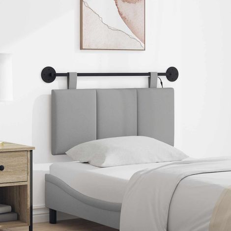 vidaXL Tête de lit suspendue Avec lumière LED Gris nuage Tissu (1/5)