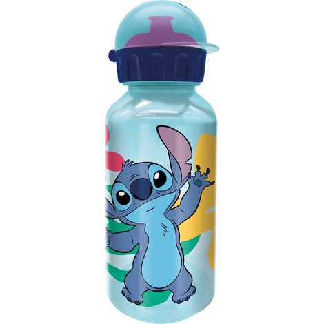 TATAWAY Borraccia Scuola Bambini 370 ml Stitch Disney in Plastica Senza BPA Auto