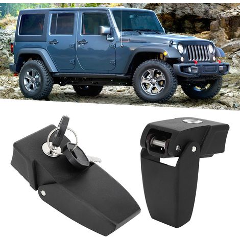 Loquet de verrouillage de capot moteur compatible avec Jeep Wrangler JK JKU 2007-2018 (1/4)