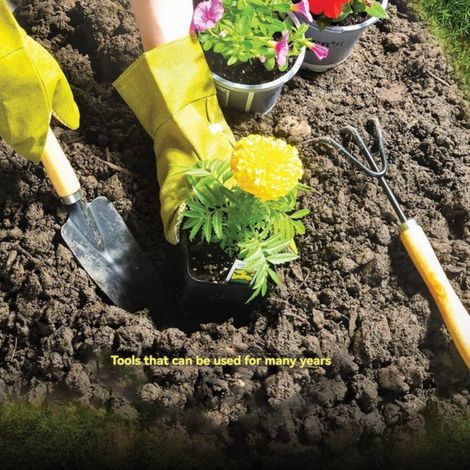 Kit d’Outils de Jardinage 9 Pièces pour Femmes, Set Ergonomique avec Sécateur, Scie, Râteau, Pelle, Gants, Sac de Rangement Portable, Cadeau Jardin (1/2)