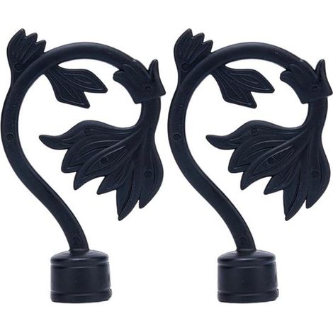 Ensemble de deux embouts décoratifs pour tringle à rideaux, en plastique, accessoires pour tringle à rideaux (1/5)