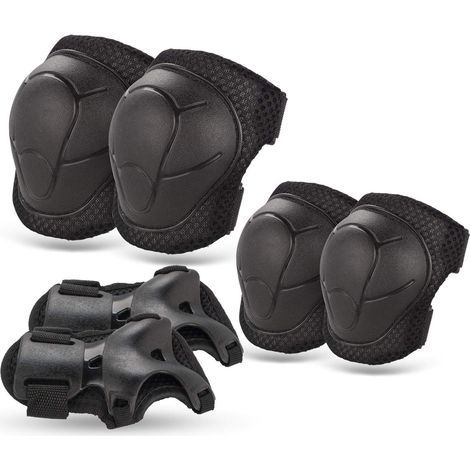 Genouillères Coudières Protège-Poignets - Ensemble Protection Sport Enfant - Pour Roller Vélo Skateboard Patin À Roulettes Trottinette - Taille S/M (3-9 Ans) - 6 Pièces (1/5)