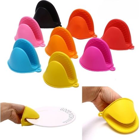 Gants de cuisine en silicone antidérapants - Maniques de protection pour les doigts, idéales pour la cuisine, la pâtisserie et le barbecue - Résistants à la chaleur (1/5)