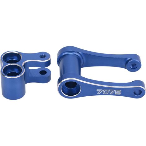 Biellette de direction arrière en alliage d'aluminium haute résistance pour moto LOSI 1/4 Promoto MX bleue (1/5)