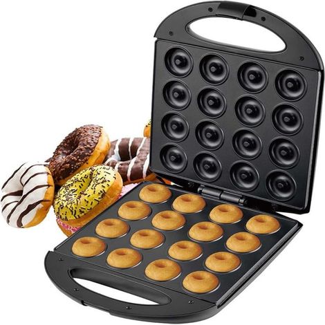 Machine À Beignets - 16 Trous - 1400 W - Revêtement Antiadhésif En Téflon - Pour Maison Et Voyage - 1 Pièce