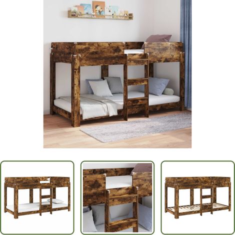 Holz Etagenbett - Etagenbett für Kinder Geräucherte Eiche 100 x 200 cm (1/5)