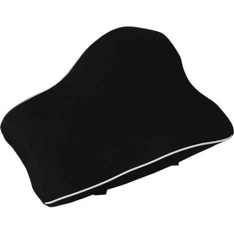 Coussin de dossier et de soutien lombaire pour chaise de bureau, chaise de voiture, chaise de jeu, soulagement des douleurs dorsales, noir (1/5)