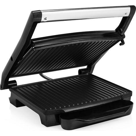 Grille-viande 112415 - Pour viande, sandwhiches chauds, poisson et légumes - 2 000 W, Noir/Argent, Surface cuisson 30 x 24 cm (1/5)