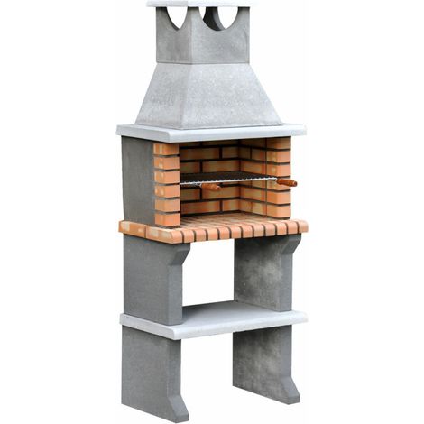 Barbecue encastrable Luna 74x47x190 cm avec grille 54x30 cm  Barbecue en béton et brique (1/5)