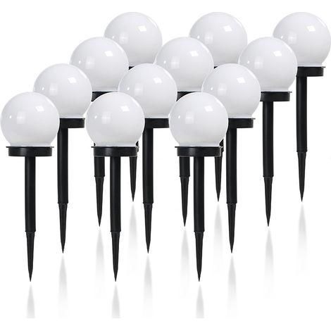 Pièces - Lampes Solaires de Jardin LED Globe Blanc, Éclairage Extérieur Automatique pour Pelouse Villa Parc (1/5)