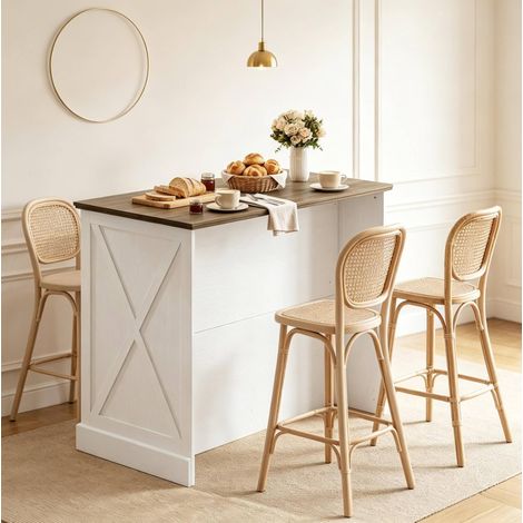 Isola cucina 106,4 x 57 x 92 cm con vano contenitore OKMYHOME (1/5)