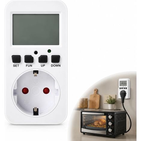 Wattmètre Prise Pour Mesurer La Consommation Électrique Compteur D’énergie Avec Écran LCD Rétroéclairé Et Sauvegarde De Données Surveillance Précise De La Consommation Énergétique Pour Économiser (1/5)